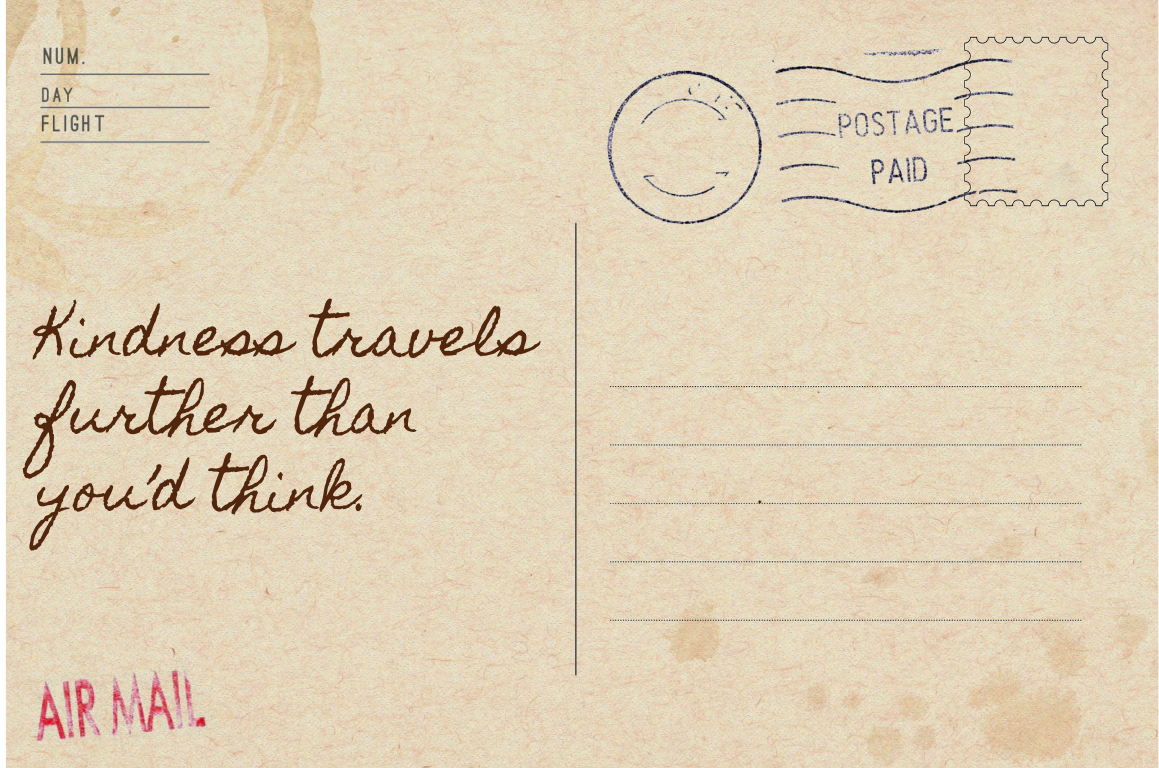 Be Kindr Postcard Back