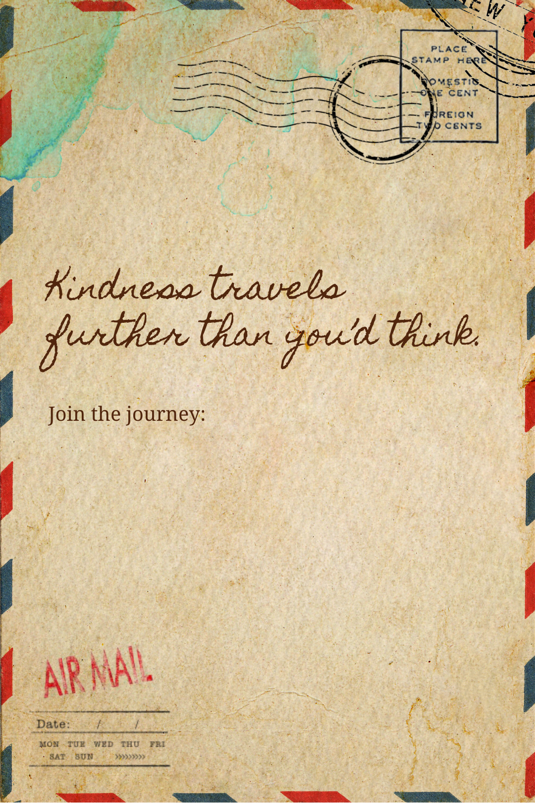 Be Kindr Postcard Back